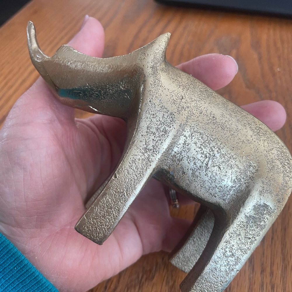 Gold Elephant Figurine